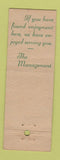 Matchbook Cover - Avalon Nite Club Port Clinton OH WEAR