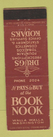 Matchbook Cover - Book Nook Kodak Drug Store Walla Walla WA