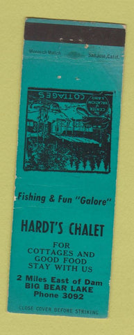 Matchbook Cover - Mardt's Chalet Big Bear Lake CA low phone #