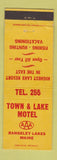 Matchbook Cover - Town and Lake Motel Rangley Lakes ME low phone #
