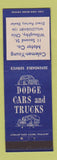 Matchbook Cover - Coleman Young Dodge Willoughby OH low phone #