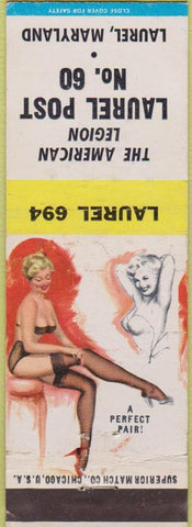 Matchbook Cover - American Legion Laurel MD pinup