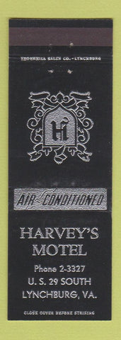 Matchbook Cover - Harvey's Motel Lynchburg VA