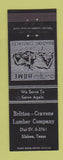 Matchbook Cover - Britton Cravens Lumber Silsbee TX
