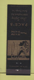 Matchbook Cover - Pace's Hair Salon Baton Rouge LA girlie