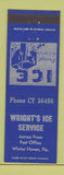 Matchbook Cover - Wright's Ice Service Winter Haven FL