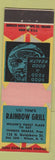 Matchbook Cover - Rainbow Grill Wilson NC