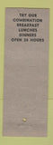 Matchbook Cover - Rainbow Grill Wilson NC