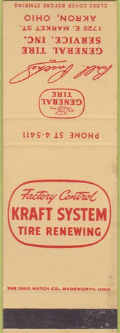 Matchbook Cover - General Tire Service Akron OH SAMPLE