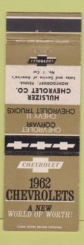 Matchbook Cover - 1961 Chevrolet Hulsizer Montgomery PA WEAR