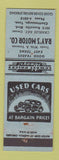 Matchbook Cover - Ray's Motor Chattanooga TN Used CArs