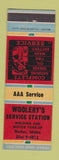 Matchbook Cover - Woolery's Service oil gas AAA Notus ID