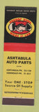 Matchbook Cover - Ashtabula Auto Parts OH Conneaut