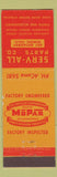 Matchbook Cover - MOPAR Auto Parts Chrysler DeSoto Dodge Denver Colorado