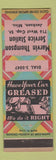 Matchbook Cover - Marvin Thompson Service oil gas Jackson MS