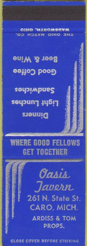 Matchbook Cover - Oasis Tavern Caro MI SAMPLE