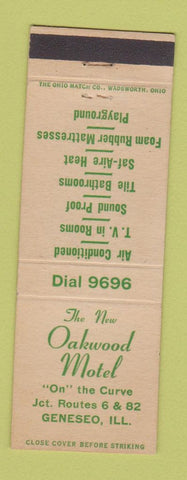 Matchbook Cover - Oakwood Motel Geneseo IL