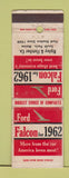 Matchbook Cover - 1962 Ford Falcon Ripley Fletcher South Paris ME WORN