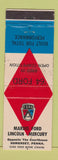 Matchbook Cover - 1964 Ford Mardis Lincoln Mercury Somerset PA WEAR