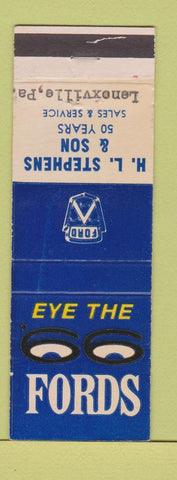 Matchbook Cover - 1966 Ford HL Stephns Lenoxville PA