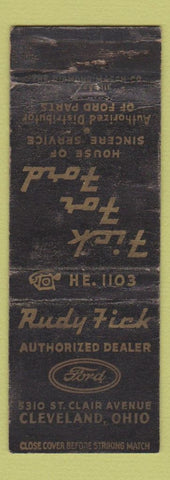Matchbook Cover - Fick Ford Cleveland OH WORN