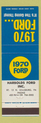 Matchbook Cover - 1970 Ford Harbolds Dillsburg PA