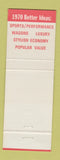 Matchbook Cover - 1970 Ford Harbolds Dillsburg PA