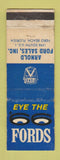 Matchbook Cover - 1966 Ford Arnold Vero Beach FL WEAR