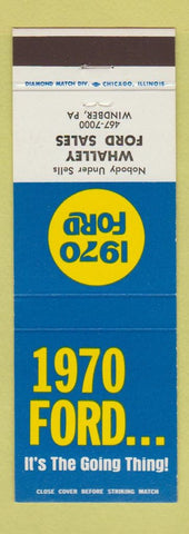 Matchbook Cover - 1970 Ford Shalley Windber PA