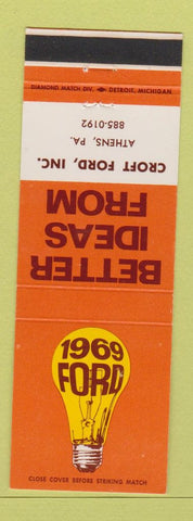 Matchbook Cover - 1969 Ford Croft Athens PA