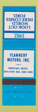 Matchbook Cover - 1982 Ford Flannery Motors Pontiac MI