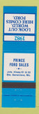 Matchbook Cover - 1982 Ford Prince Sales Ste Genevieve MO