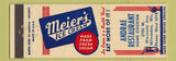 Matchbook Cover - Meier's Ice Cream Andrae Restaurant Milwaukee WI