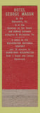 Matchbook Cover - Hotel George Mason Alexandria VA