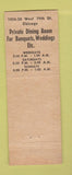 Matchbook Cover - Tally Ho Inn Restaurant Chicago IL