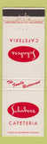 Matchbook Cover - Schabers Cafeterias Los Angeles CA North Hollywood