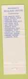 Matchbook Cover - Holland House Cafeterias Los Angeles Compton Merced CA