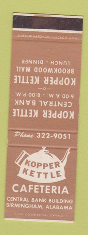 Matchbook Cover - Kopper Kettle Cafeteria Birmingham AL