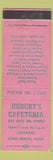 Matchbook Cover - Hubert's Cafeteria Long Beach CA