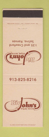 Matchbook Cover - Big John's Steak House Salina KS