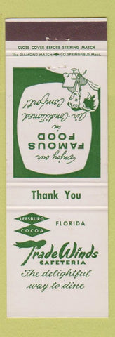 Matchbook Cover - Trade Winds Cafeteria Leesburg Cocoa FL