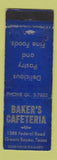 Matchbook Cover - Baker's Cafeteria Greens Bayou TX WEAR