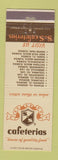 Matchbook Cover - S&S Cafeterias Atlanta Augusta Macon GA WEAR
