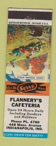 Matchbook Cover - Flannery's Cafeteria Indianapolis IN