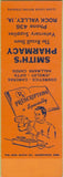 Matchbook Cover - Smith's Pharmacy Rock Valley IA SAMPLE