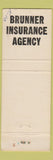 Matchbook Cover - Brunner Insurance Agency Herington KS
