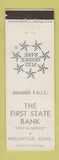 Matchbook Cover - First State Bank Mullinville KS