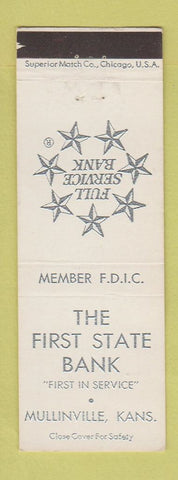 Matchbook Cover - First State Bank Mullinville KS