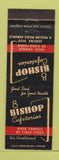 Matchbook Cover - Bishop Cafeterias Des Moines Davenport Waterloo IA Rockford IL