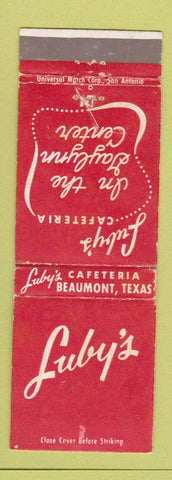 Matchbook Cover - Luby's Cafeterias Beaumont TX WORN